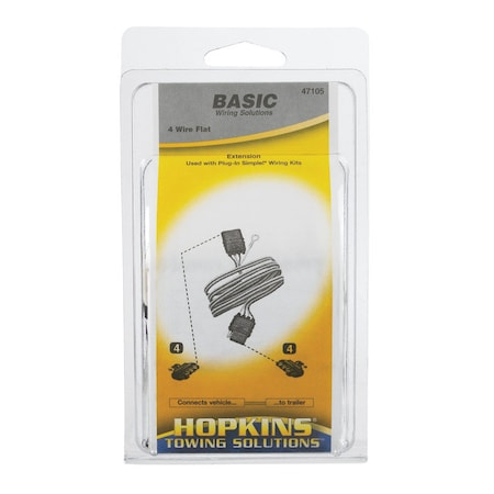 Hoppy Hopkins 4 Flat Trailer Wiring Extension 32 in. 47105